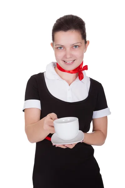 Pretty flight attendant or hostess — Stock Photo, Image