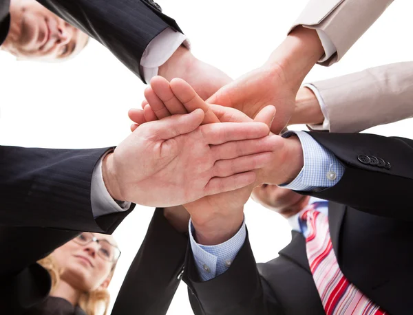 Businesspeople holding hands — Stock Photo, Image