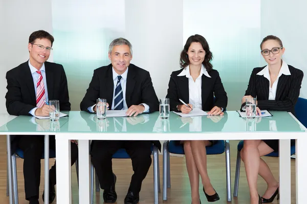 Panel of corporate personnel officers — Stock Photo, Image