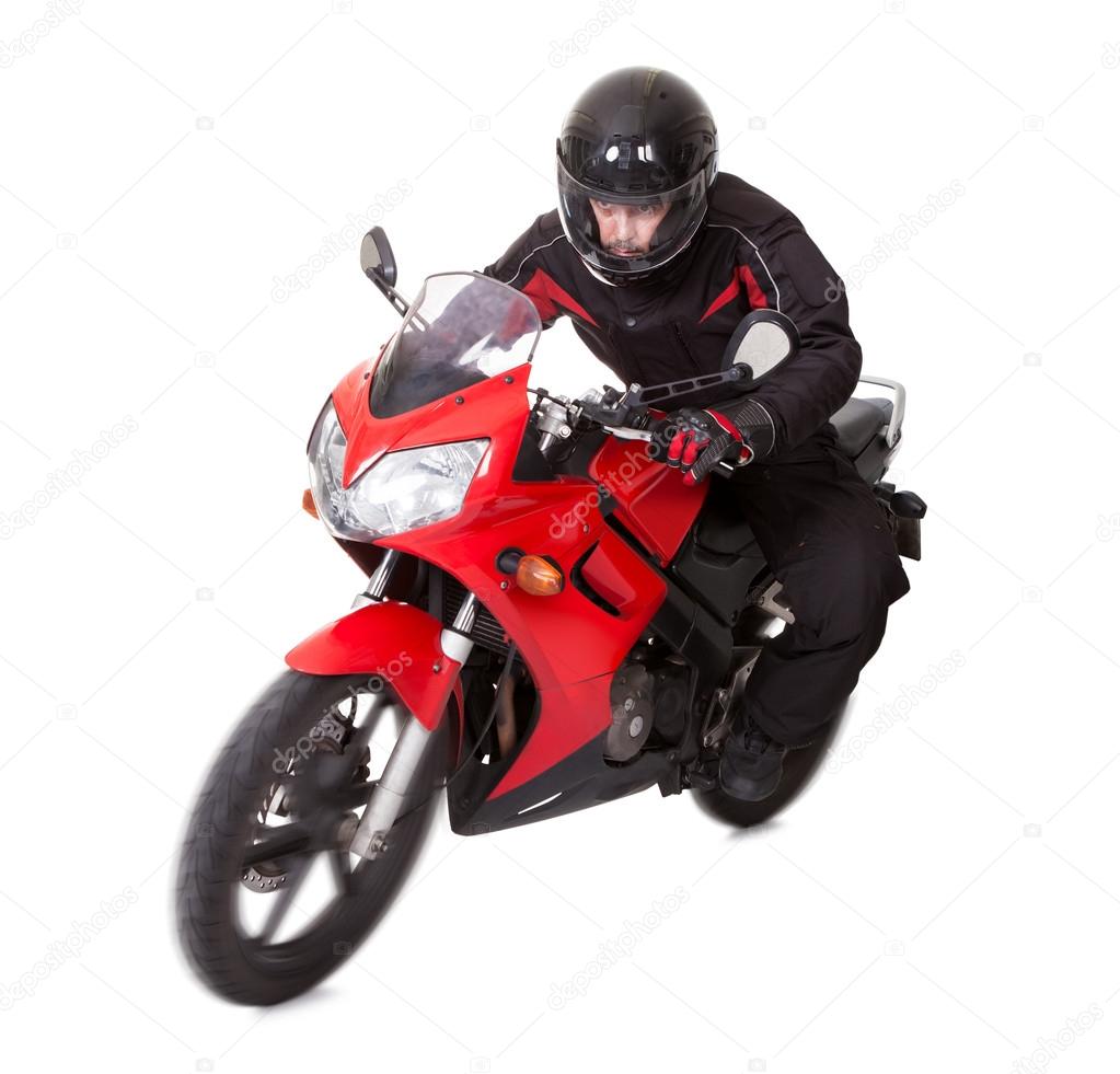 Hombre montando una moto fotografía de stock © AndreyPopov 18597119