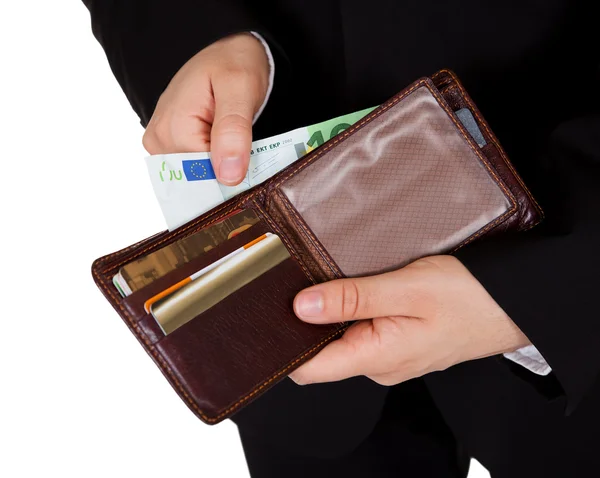 Man making a cash payment — Stock Photo, Image