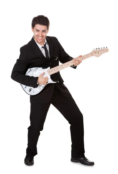 Musicista in nero — Foto Stock