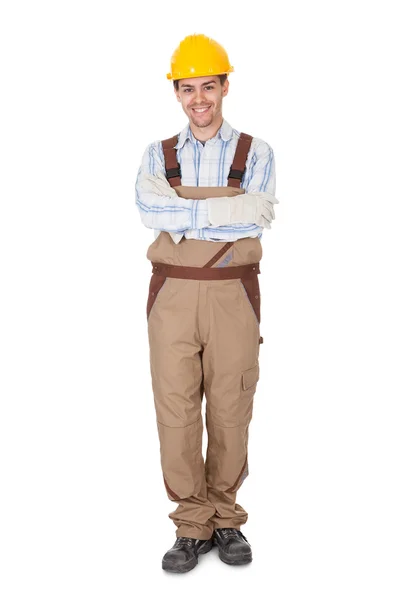 Confident happy workman — Stock Photo, Image