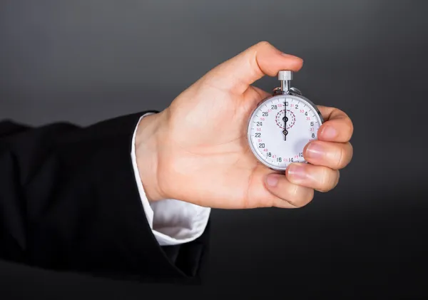 Geschäftsmann mit Stoppuhr — Stockfoto