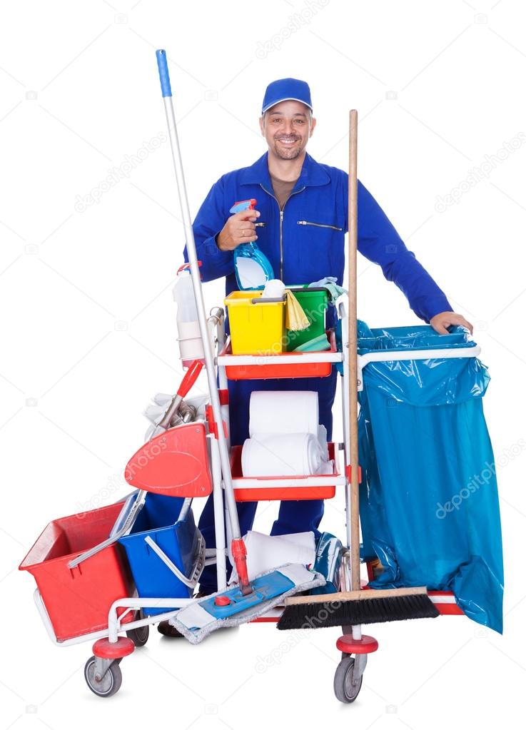 Portrait Of Smiling Cleaner