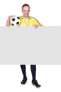 mutlu Koç holding afişini ve futbol
