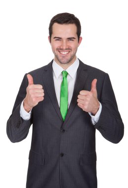 iş adamı giyen yeşil kravat