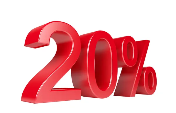 20 Percent Sale Discount — 图库照片