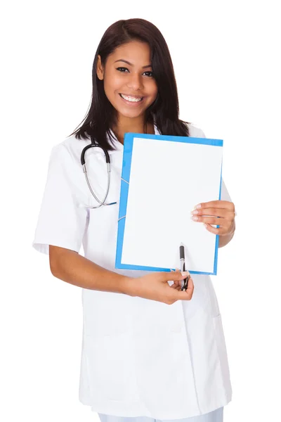 Medico femminile Presentare Appunti — Foto Stock