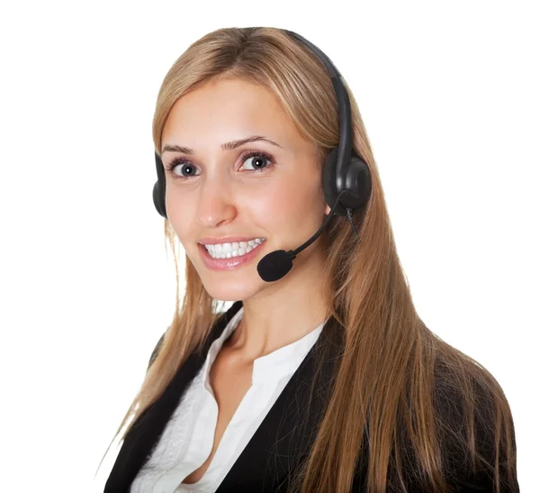 Portrait of confident call center representative Stock Image