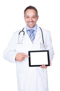 mutlu doktor boş dijital tablet holding