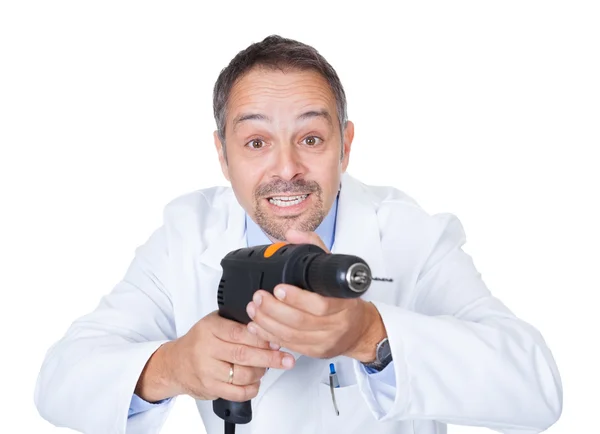 Doctor Holding trapano macchina — Foto Stock