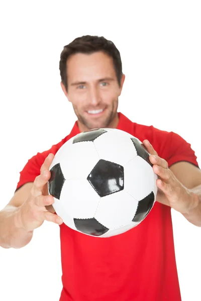 Portrait of soccer player — Stock Photo, Image