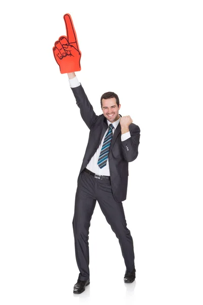 Retrato de Jovem Empresário Emocionado — Fotografia de Stock