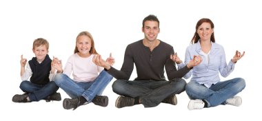 Yoga pozisyonda oturan Çift