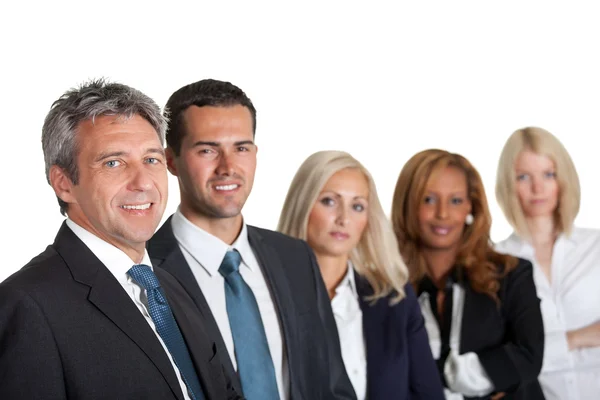 Retrato de uma equipe de negócios diversa feliz — Fotografia de Stock