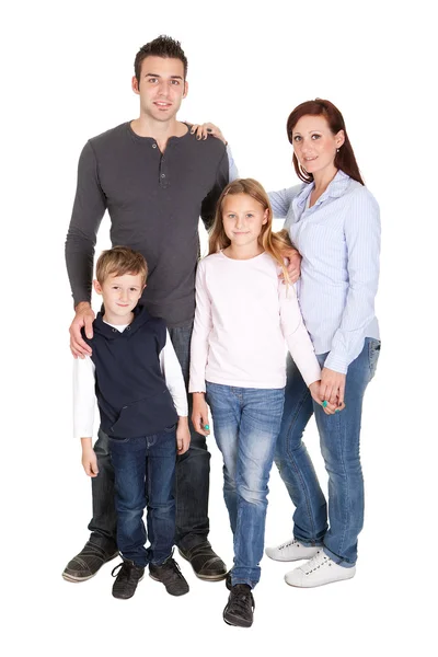 Portrait of happy family with their children Stock Image