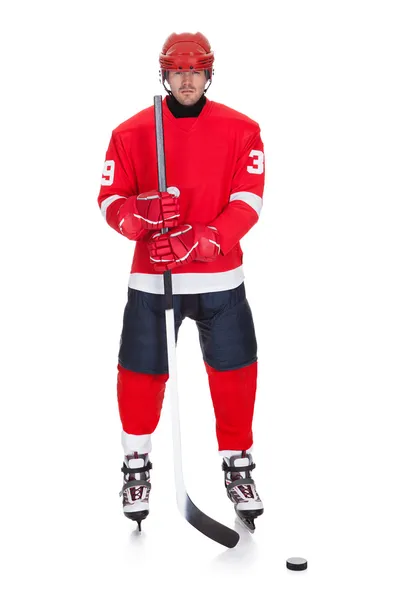 Portrait of professional hockey player — Stock Photo, Image