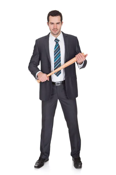 Gangster with baseball bat — Stock Photo, Image