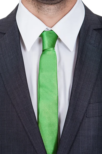 Empresario con corbata verde — Foto de Stock