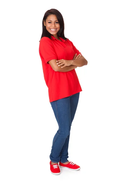 Portrait Of Happy Young Woman — Stock Photo, Image