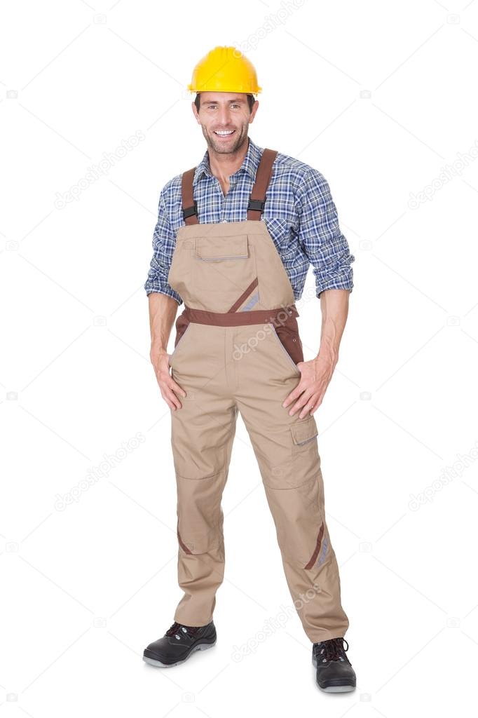 Portrait of happy construction worker