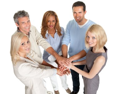 Grup birlikte ellerini istifleme