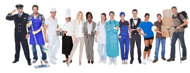Grup temsil eden çeşitli meslekler
