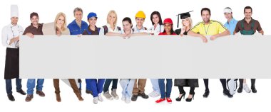 Group of diverse professionals clipart