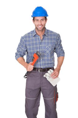 mutlu işçi portresi