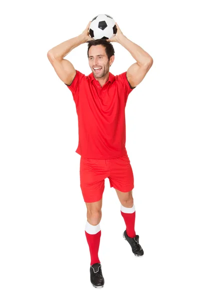 Retrato de jogador de futebol — Fotografia de Stock