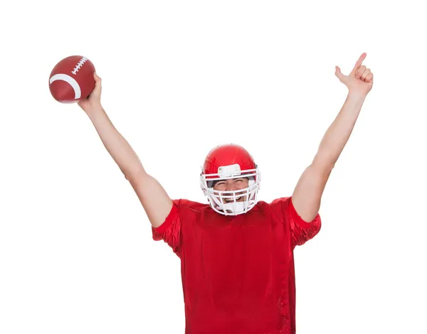 American football speler vieren — Stockfoto