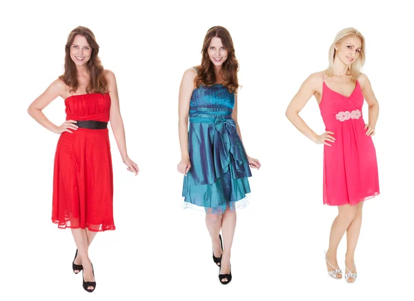 Vrouwen in elegante jurken — Stockfoto