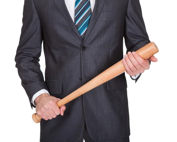 Gangster with baseball bat — Stock Photo, Image