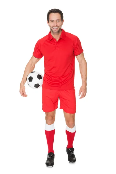 Portrait of soccer player — Stock Photo, Image