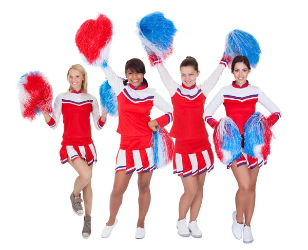 Grupa młodych cheerleaders — Zdjęcie stockowe