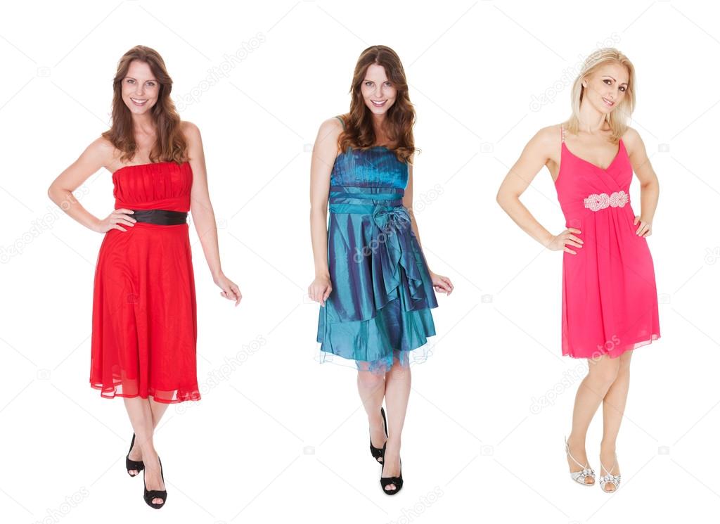 Women in elegant dresses