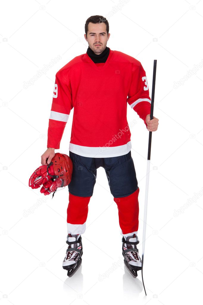 Professional hockey player after game — Stock Photo © AndreyPopov 21241399