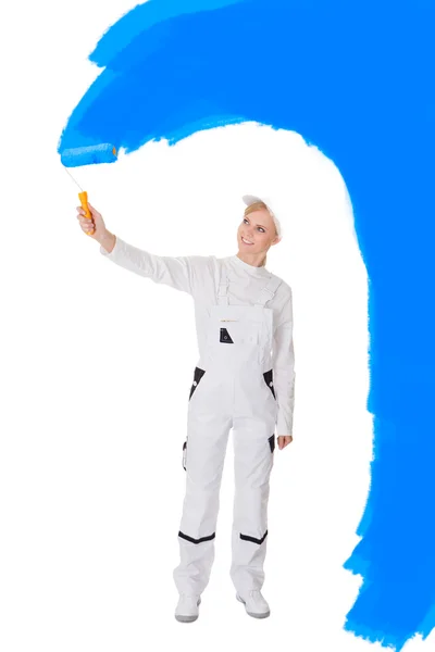 Professional young painter woman — Stock Photo, Image