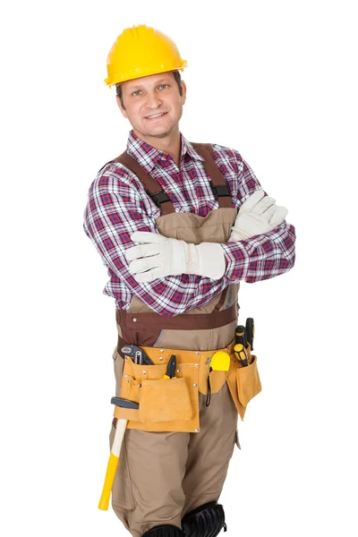 Retrato do trabalhador da construção — Fotografia de Stock