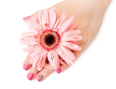 insan parmakları ile güzel manikür