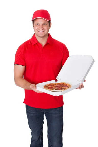 Ritratto del fattorino della pizza — Foto Stock