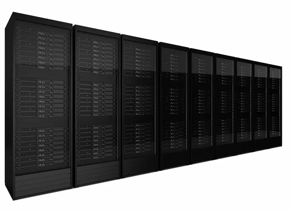 Rad med många serverrack — Stockfoto