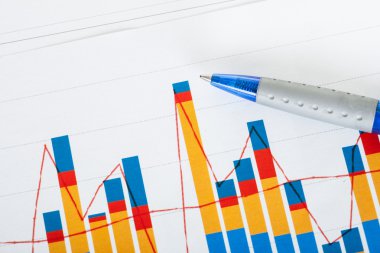 Photo of pen and growth charts clipart