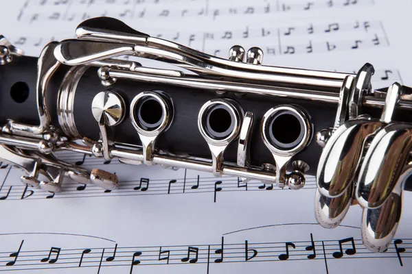 Clarinet And Musical Note — Stock Photo, Image