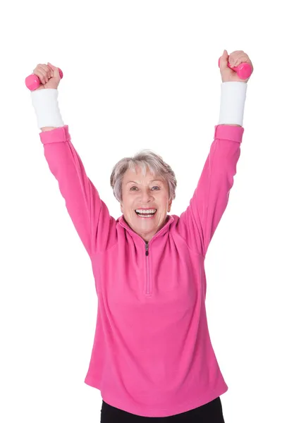 Retrato de una mujer mayor Ejercicio — Foto de Stock