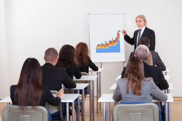 Portrait Of A Senior Manager Giving Presentation — Stock Image Portrait Of A Senior Manager Giving Presentation Royalty Free Stock Images