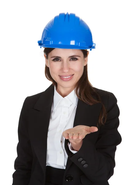 Portrait Of Female Architect Gesturing Royalty Free Stock Photos