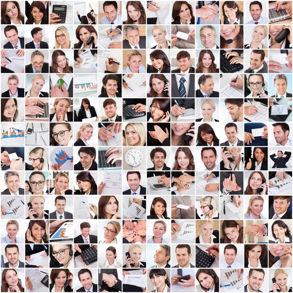 Large set of various business images — Stock Photo, Image