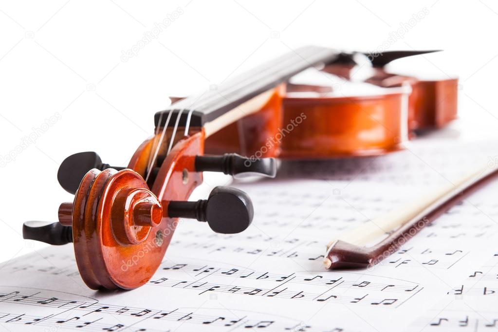 Violin And Musical Notes